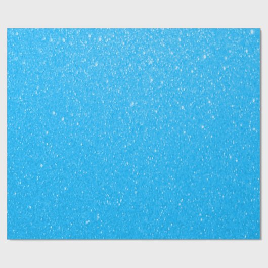 Weicher Baby-Blau-Glitzer-Druck Geschenkpapier (Flach)