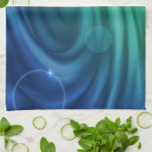 Weicher Blau und grüner Farbmix Geschirrtuch (Gefaltet)