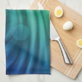 Weicher Blau und grüner Farbmix Geschirrtuch (Viertel Falte)