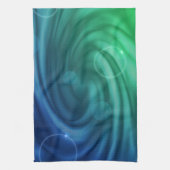 Weicher Blau und grüner Farbmix Geschirrtuch (Vertikal)