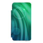 Weicher Blau und grüner Farbmix Incipio iPhone Geldbeutel-Hülle (Folio Vorderseite)