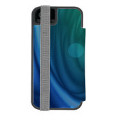 Weicher Blau und grüner Farbmix Incipio iPhone Geldbeutel-Hülle (Folio Rückseite)
