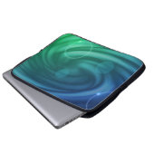 Weicher Blau und grüner Farbmix Laptopschutzhülle (Vorne Knopf)