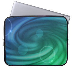 Weicher Blau und grüner Farbmix Laptopschutzhülle
