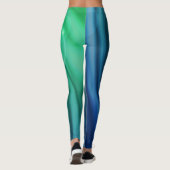 Weicher Blau und grüner Farbmix Leggings (Rückseite)