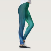 Weicher Blau und grüner Farbmix Leggings (Rechts)