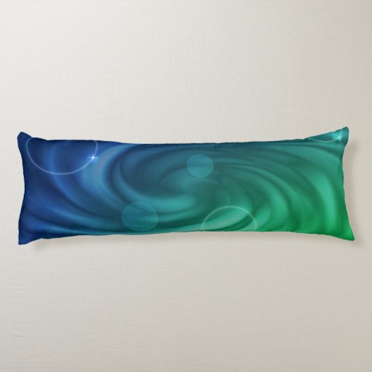 Weicher Blau und grüner Farbmix Seitenschläferkissen (Rückseite)