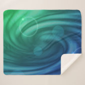 Weicher Blau und grüner Farbmix Sherpadecke (Vorderseite (Horizontal))