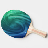 Weicher Blau und grüner Farbmix Tischtennis Schläger (Seitenansicht)