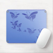 Weicher blauer Schmetterling Mousepad (Mit Mouse)