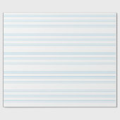 Weicher blauer Streifen auf Weiß, Geschenkpapier (Flach)