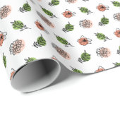 Weicher Blumengarten Geschenkpapier (Rolleneckpunkt)