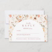 Weicher Botanischer Chic-Abschluss RSVP Karte (Vorderseite)