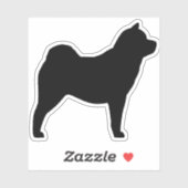 Weicher Chow Dog Silhouette Vinyl Sticker (Blatt)