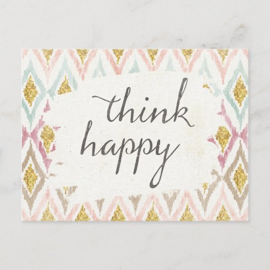 Weicher Deko V | denken glückliches Postkarte (Vorderseite)