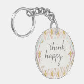 Weicher Deko V | denken glückliches Schlüsselanhänger (Vorderseite links)