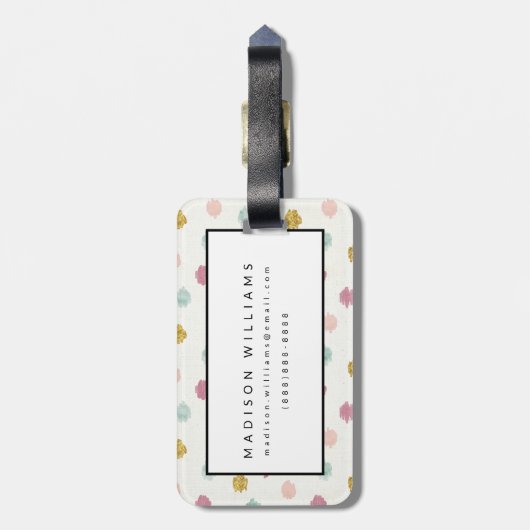 Weicher Dekoiv | guter Vibes Gepäckanhänger (Rückseite vertikal)