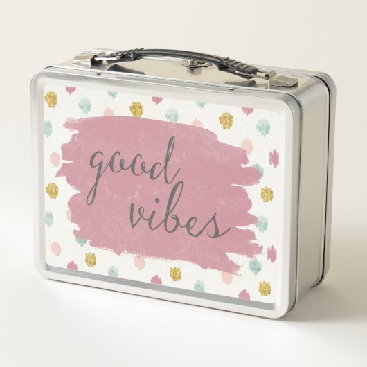 Weicher Dekoiv | guter Vibes Metall Brotdose (Rückseite)