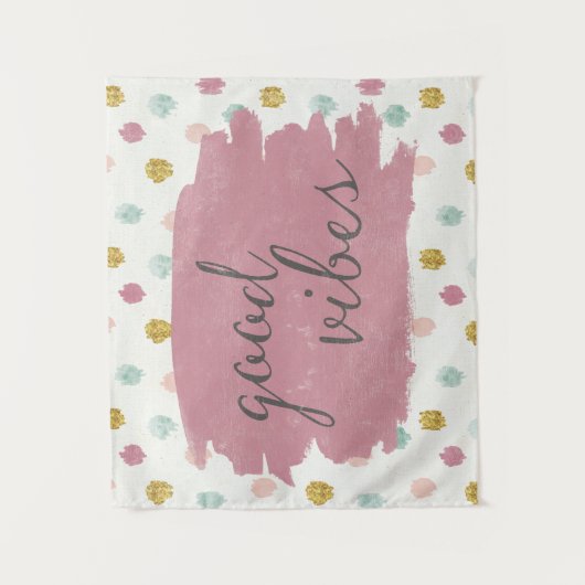 Weicher Dekoiv | guter Vibes Wandteppich (Vorderseite)