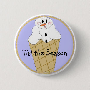 Weicher Eis-Schneemann Button