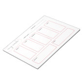 Weicher, eleganter, einfacher Wochenplaner Notizblock (angewinkelt)