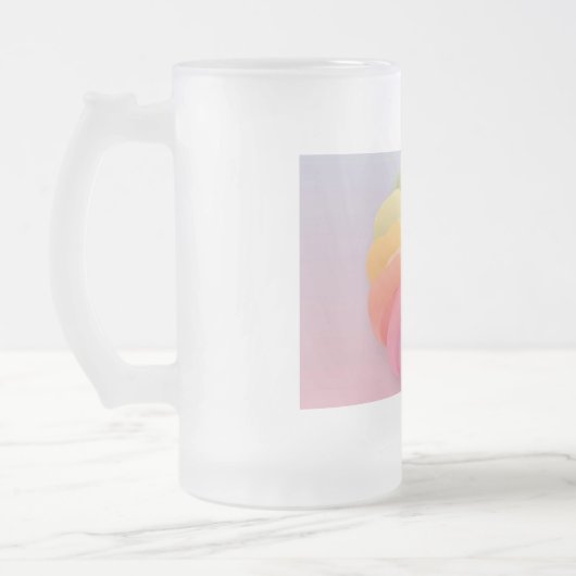 Weicher Farbverlaufswirbel Mattglas Bierglas (Links)