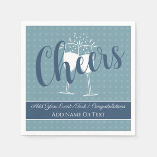Weicher Glamour - Misty Blue Slate Cheers Dots Sol Serviette