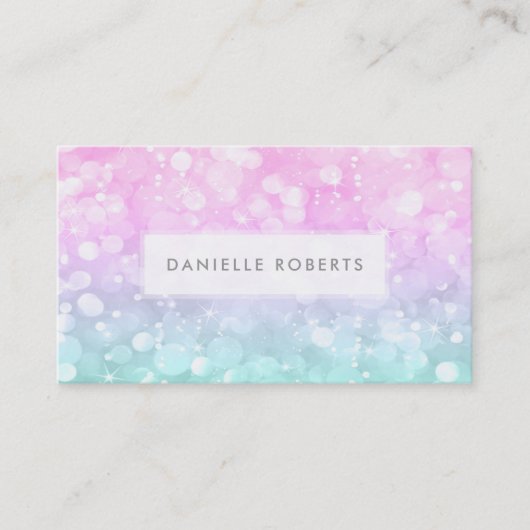 Weicher Glitzer in glänzenden Farben Visitenkarte (Vorderseite)