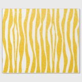 Weicher goldener gelber Glitzerzebra-Tierdruck Geschenkpapier (Flach)
