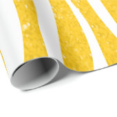 Weicher goldener gelber Glitzerzebra-Tierdruck Geschenkpapier (Rolleneckpunkt)