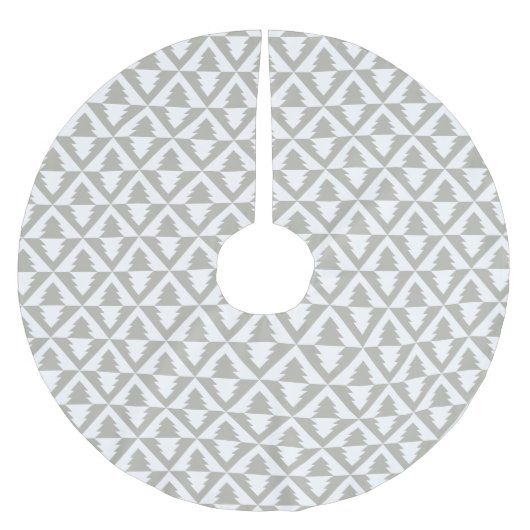 Weicher grauer moderner Weihnachtsbaum-Rock Polyester Weihnachtsbaumdecke (Vorderseite)