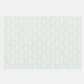 Weicher, grüner Damast Geschenkpapier Set (Vorderseite)