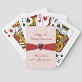 Weicher Hochzeitstag des Damast-40. Spielkarten (Rückseite)