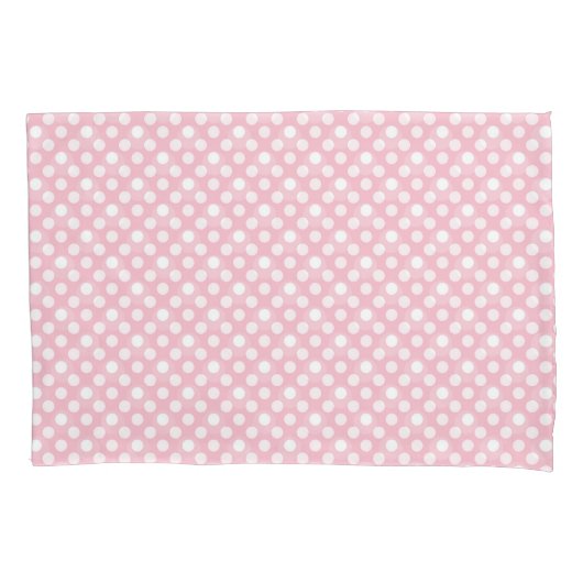 Weicher hübscher Pink-Polka-Punkte-Punkt Kissenbezug (Vorderseite)