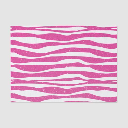 Weicher hübscher rosa Glitzerzebra-Tierdruck Seidenpapier (Vorderseite)