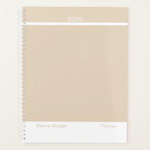 Weicher Khaki/Beige Minimalist Planer