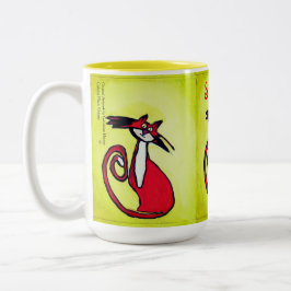 Weicher Kitty - 15 Unze-Tasse Zweifarbige Tasse