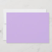 Weicher lila Bogen Elegant minimalist modern Taufe Einladung (Rückseite)