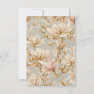 Weicher Magnolien-Schmetterling-Botanischer Muster Dankeskarte