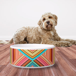 Weicher, mehrfarbiger Diamant & Streifen Napf