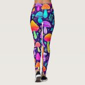 Weicher Nebel: Cartoon-Pilz-Patch Leggings (Rückseite)