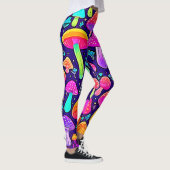 Weicher Nebel: Cartoon-Pilz-Patch Leggings (Rechts)