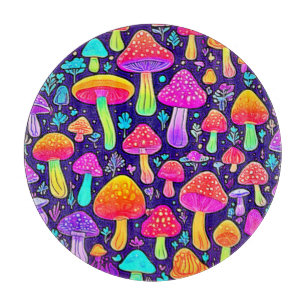 Weicher Nebel: Cartoon-Pilz-Patch Schneidebrett