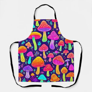 Weicher Nebel: Cartoon-Pilz-Patch Schürze