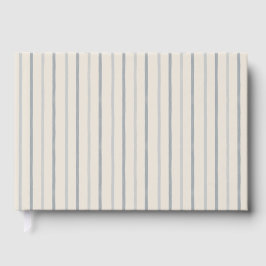 Weicher Nebelblauer Malerischer Ticking-Streifen-M Gästebuch