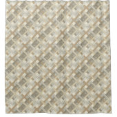 Weicher neutraler Vorhang moderne geometrische Bad (Vorderseite)