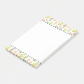 Weicher Pastellkaktus u. saftiges Muster Post-it Klebezettel (angewinkelt)