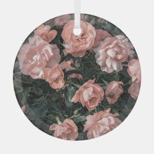 Weicher Pastellrosen-Garten Ornament Aus Glas