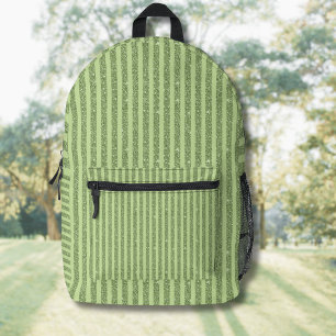 Weicher Pistazien-Glitter-Stil Minimal-Muster Bedruckter Rucksack