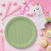 Weicher Pistazien-Glitter-Stil Minimal-Muster Pappteller (Party)